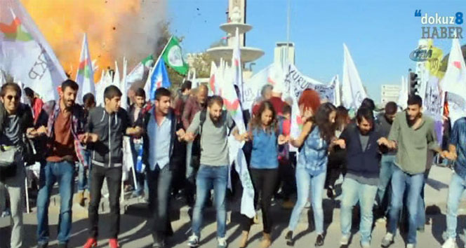 Ankaradaki patlama anı kamerada