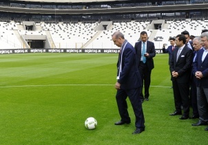 Vodafone Arenada ilk santra Cumhurbaşkanı Erdoğandan