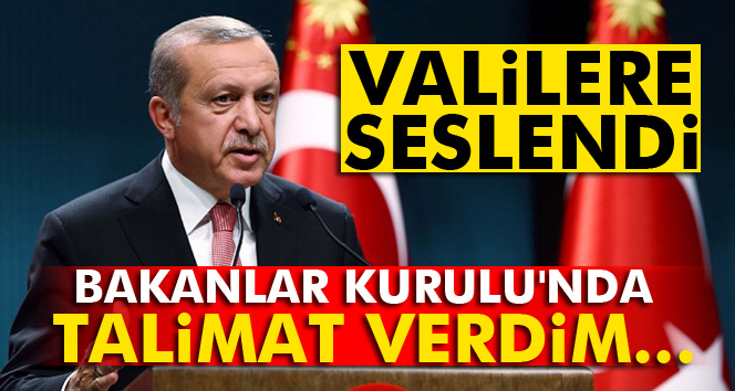 Cumhurbaşkanı Erdoğan, valilere seslendi