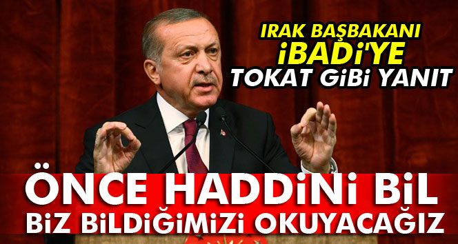Erdoğan'dan Irak Başbakanı İbadi'ye tokat gibi yanıt