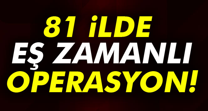 81 ilde eş zamanlı operasyon