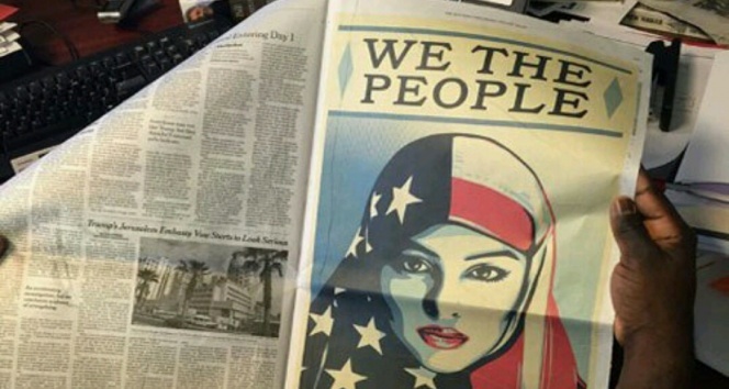 Munire Ahmet isimli Amerikalı kadın, Trumpa karşı protestolarda sosyal medya ikonu oldu