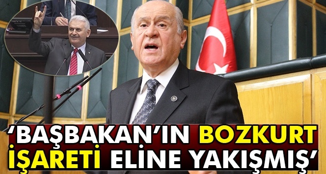 Devlet Bahçeli: Başbakan’ın bozkurt işareti eline yakışmış