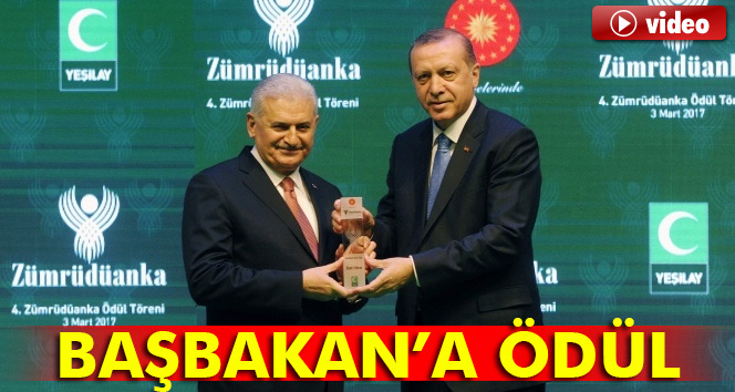 Yıldırım, ödülünü Erdoğan’ın elinden aldı