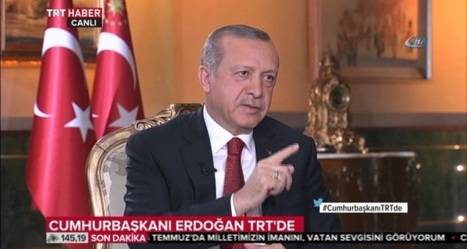 Cumhurbaşkanı Erdoğan, TRTde konuştu: Türkiyenin rejimle ilgili attığı bir adım yoktur