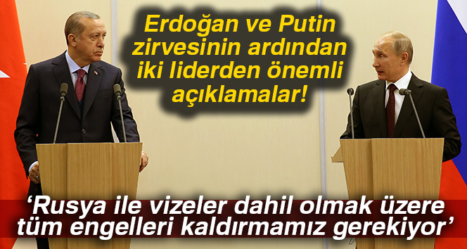 Erdoğan ve Putin'den ortak basın toplantısı