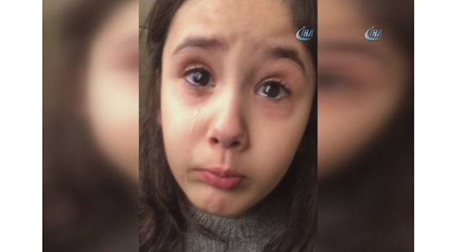 Minik kız, Cumhurbaşkanını göremeyince gözyaşına boğuldu