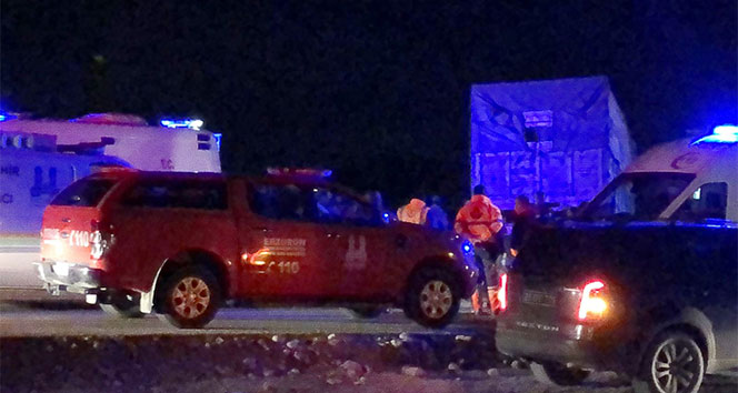 Erzurumda trafik kazası: 4 ölü, 1 yaralı