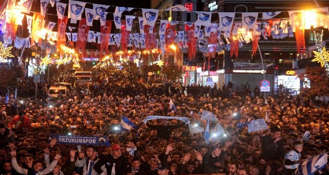 Süper Lig?e çıkan BB. Erzurumspor?a muhteşem karşılama