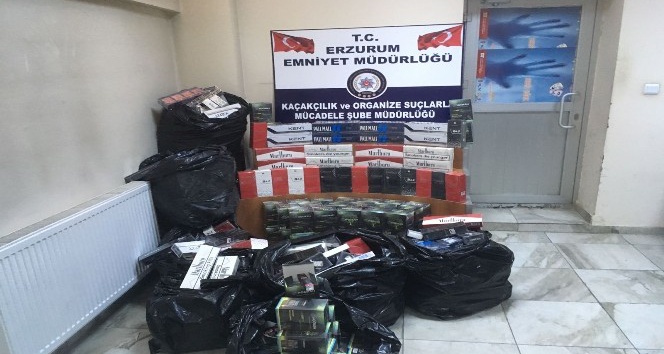 Erzurum?da 39 bin 67 paket kaçak sigara ele geçirildi