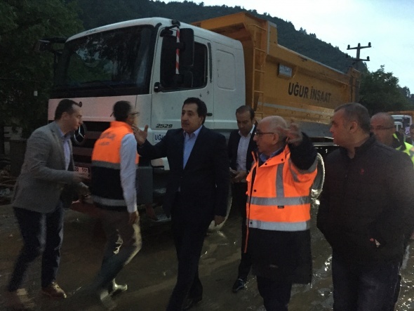 Bursa’daki heyelan havadan görüntülendi