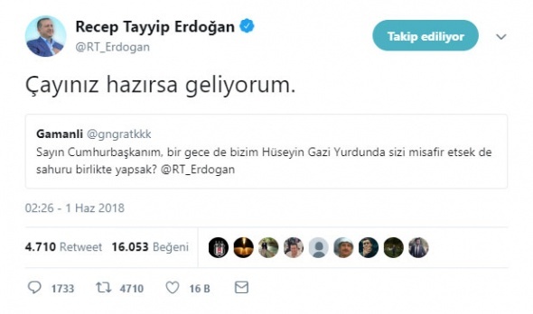Cumhurbaşkanı Erdoğan'dan sahur vakti sürpriz ziyaret