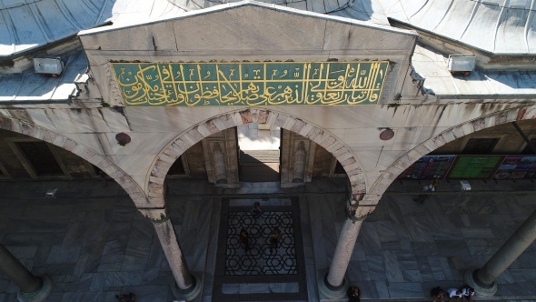 Sultanahmet Cami'nde dev restorasyon havadan görüntülendi
