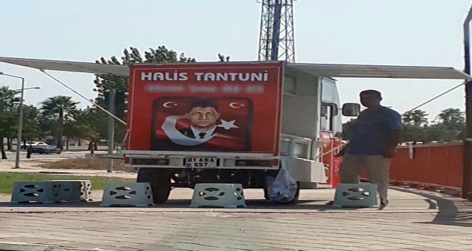 Şehit Halisdemir’in fotoğrafı ve adıyla tantuni satan kişi tepki çekti