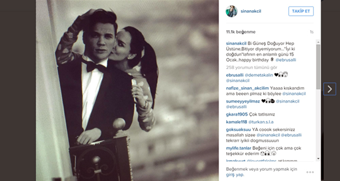 Sinan Akçıl, Ebru Şallı'nın doğum gününü kutladı
