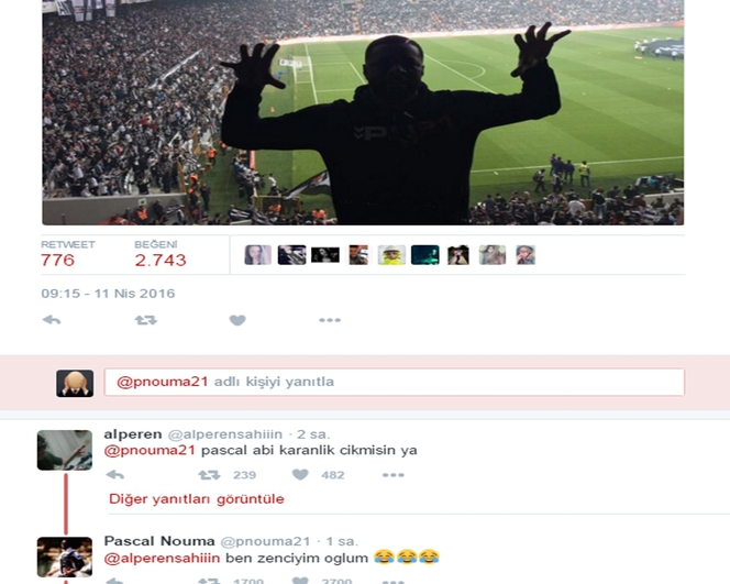 Pascal Nouma’dan takipçisine ilginç cevap