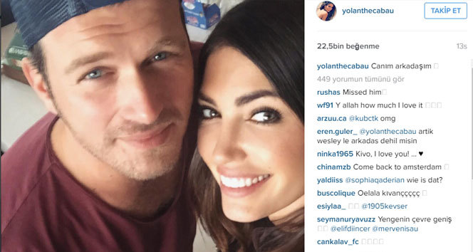 Sneijder'in eşi Yolanthe Cabau'nun 'Kıvanç'lı paylaşımı