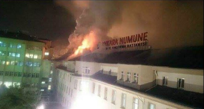 Ankara Numune Hastanesi'nde yangın çıktı