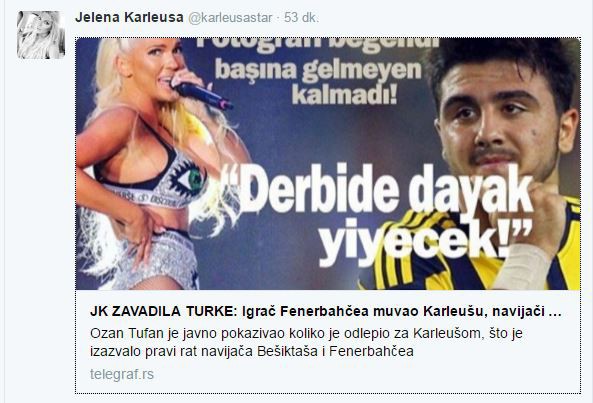 Jelena’dan Ozan Tufan için olay paylaşım