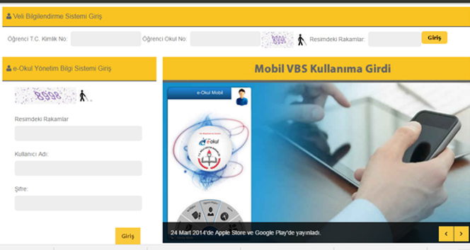 e-Okul VBS giriş! e-Okul Veli Bilgilendirme Sistemi ders programı