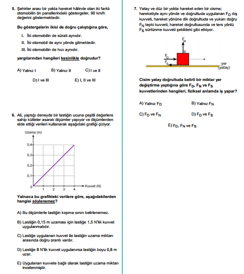 YGS fen bilimleri soru ve cevapları | YGS fen bilimleri soruları çöz
