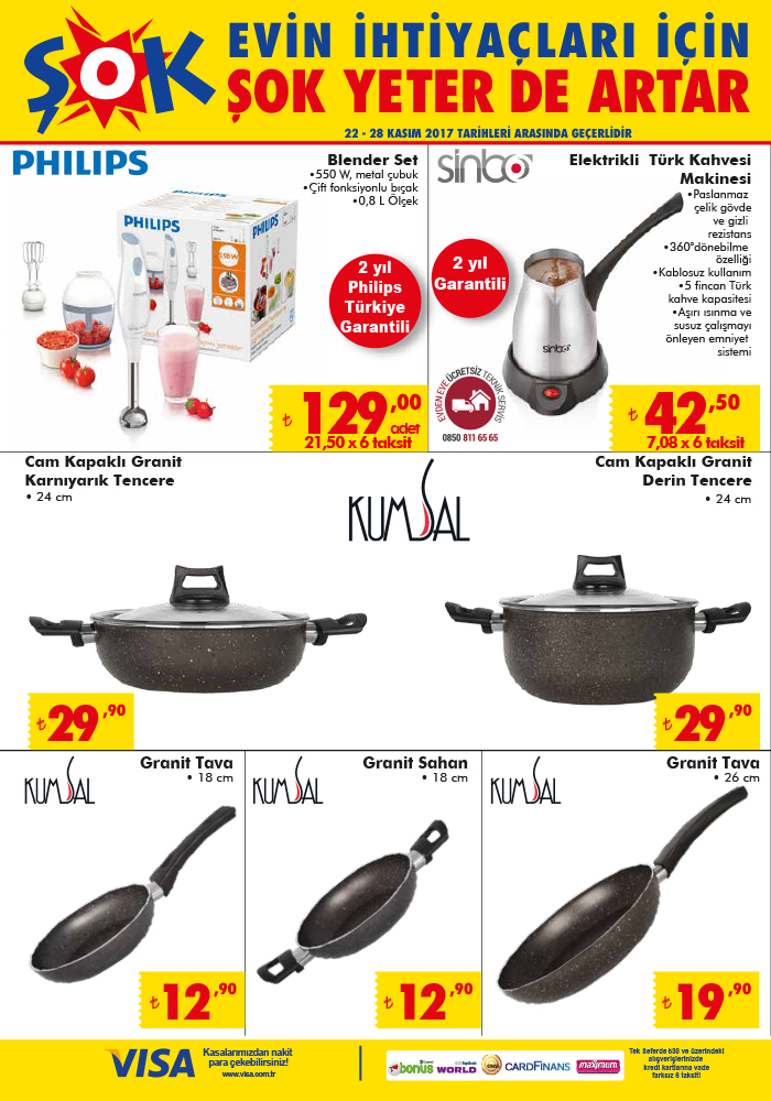 Şok aktüel 22-28 Kasım indirimli güncel ürün broşürü