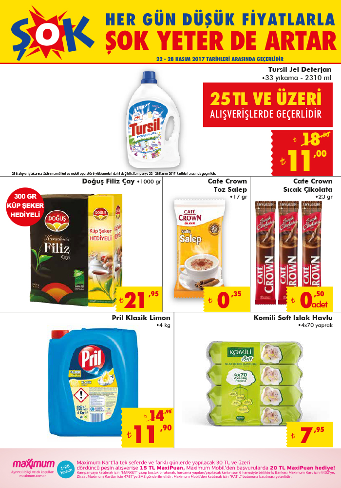 Şok aktüel 22-28 Kasım indirimli güncel ürün broşürü