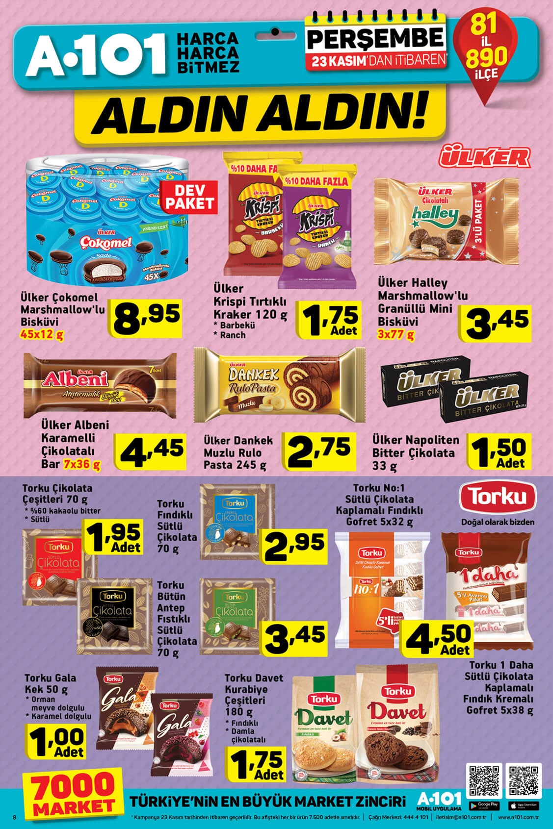 A101 23-24 Kasım 2017 aktüel indirimli güncel ürün broşürü