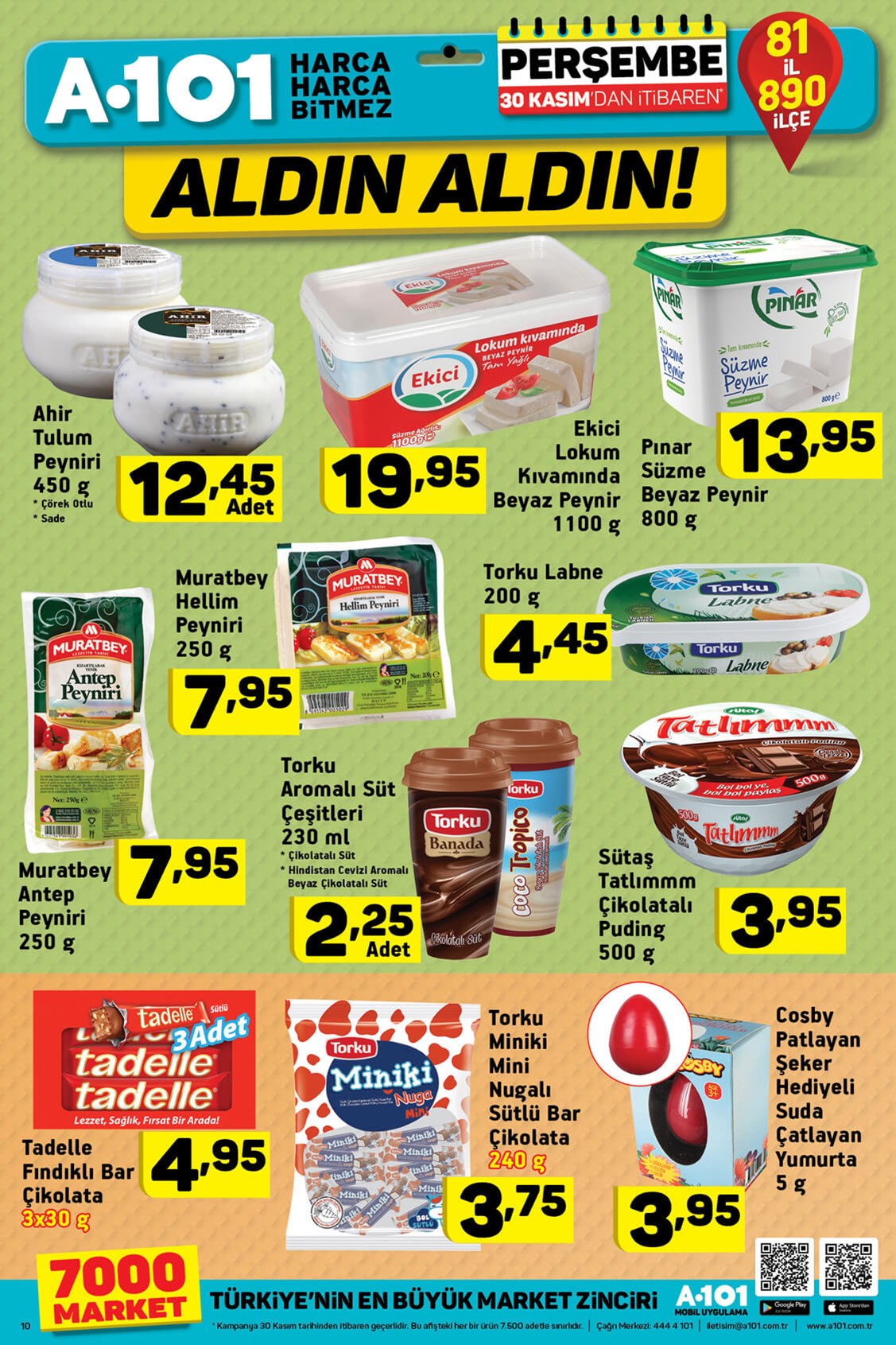 A101 25-30 Kasım ve 1 Aralık 2017 aktüel indirimli güncel ürün broşürü