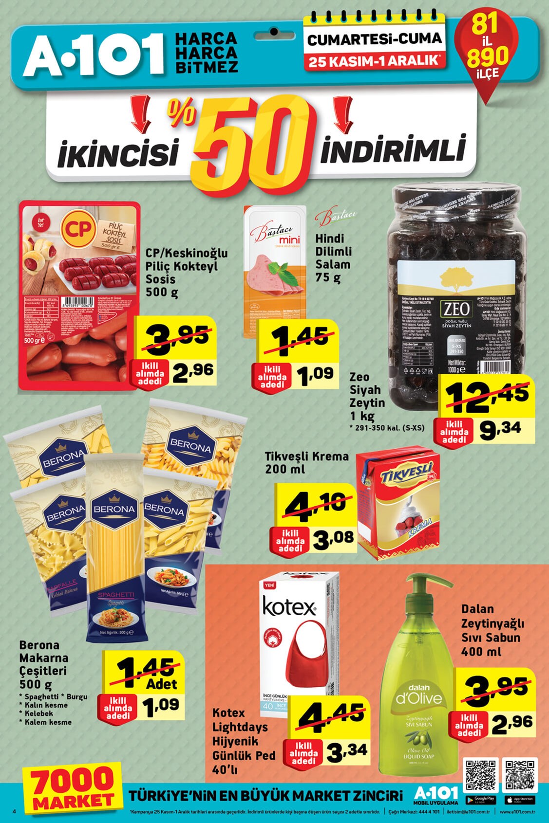 A101 25-30 Kasım ve 1 Aralık 2017 aktüel indirimli güncel ürün broşürü