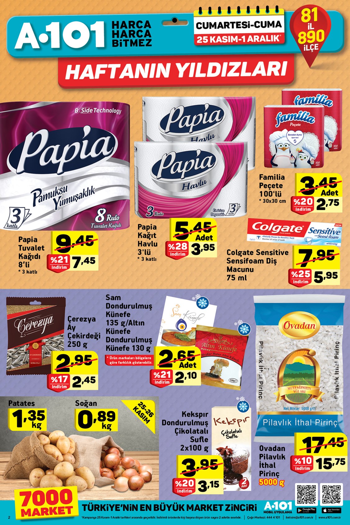 A101 25-30 Kasım ve 1 Aralık 2017 aktüel indirimli güncel ürün broşürü