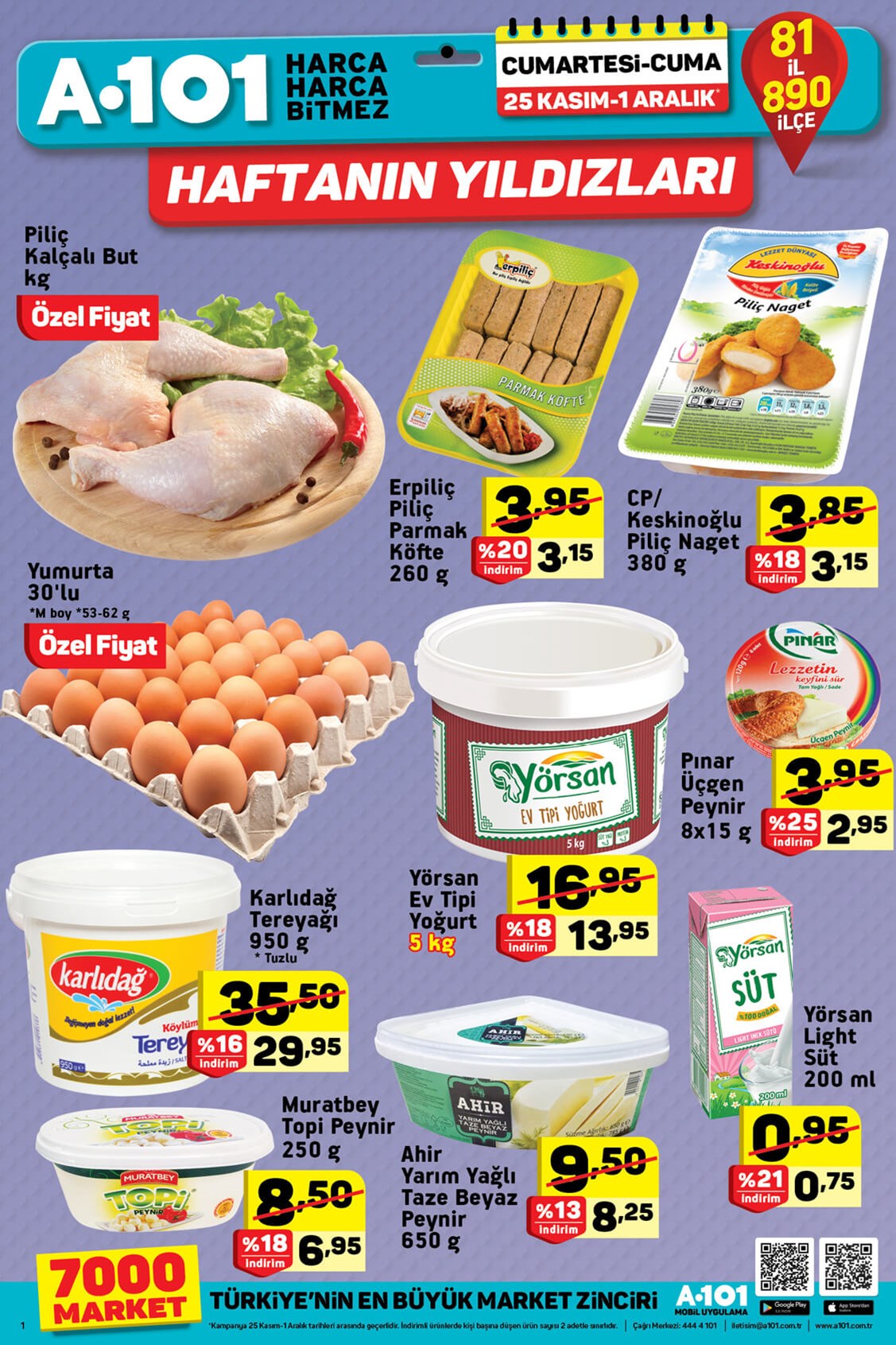A101 25-30 Kasım ve 1 Aralık 2017 aktüel indirimli güncel ürün broşürü