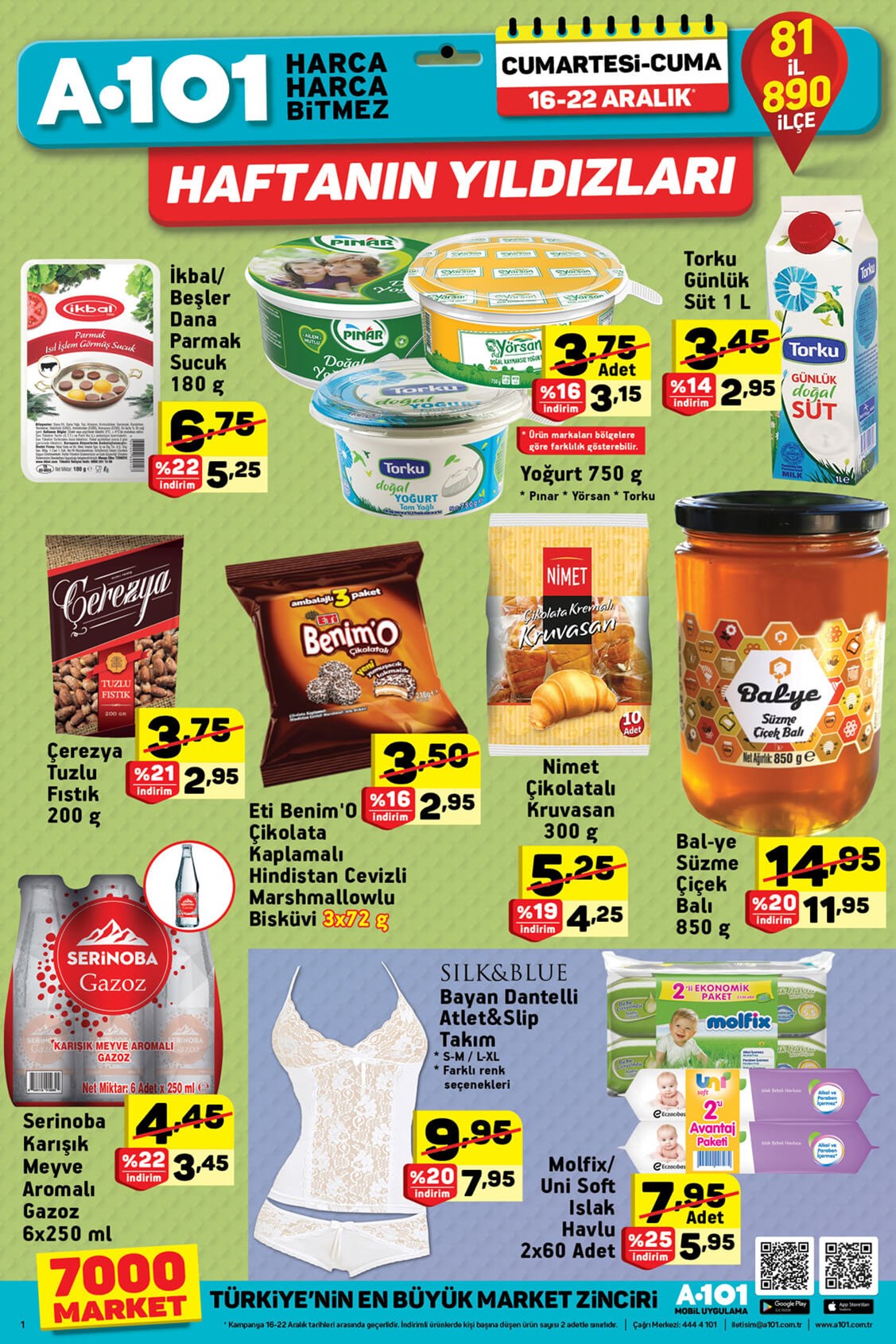 A101 21-22 Aralık 2017 aktüel indirimli güncel ürün broşürü kataloğu