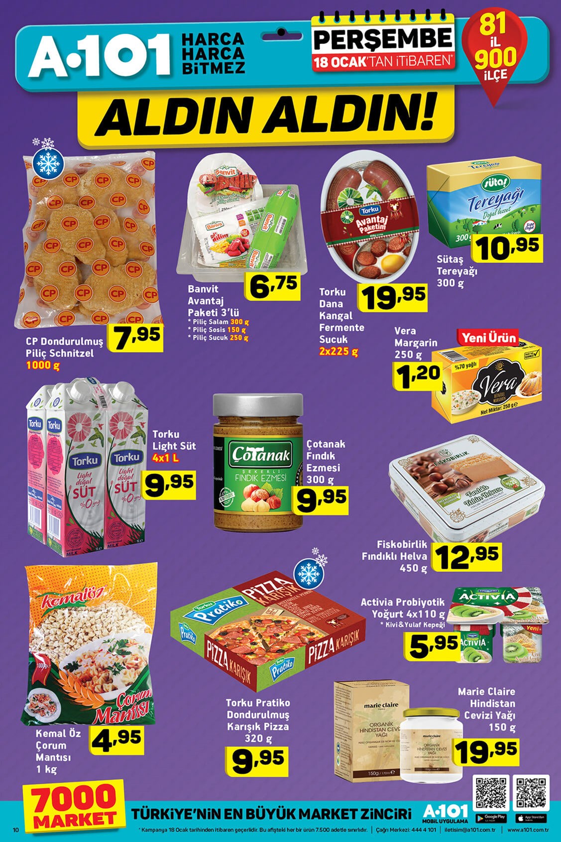 A101 aktüel 13-19 Ocak 2018 indirimli güncel ürün broşürü kataloğu