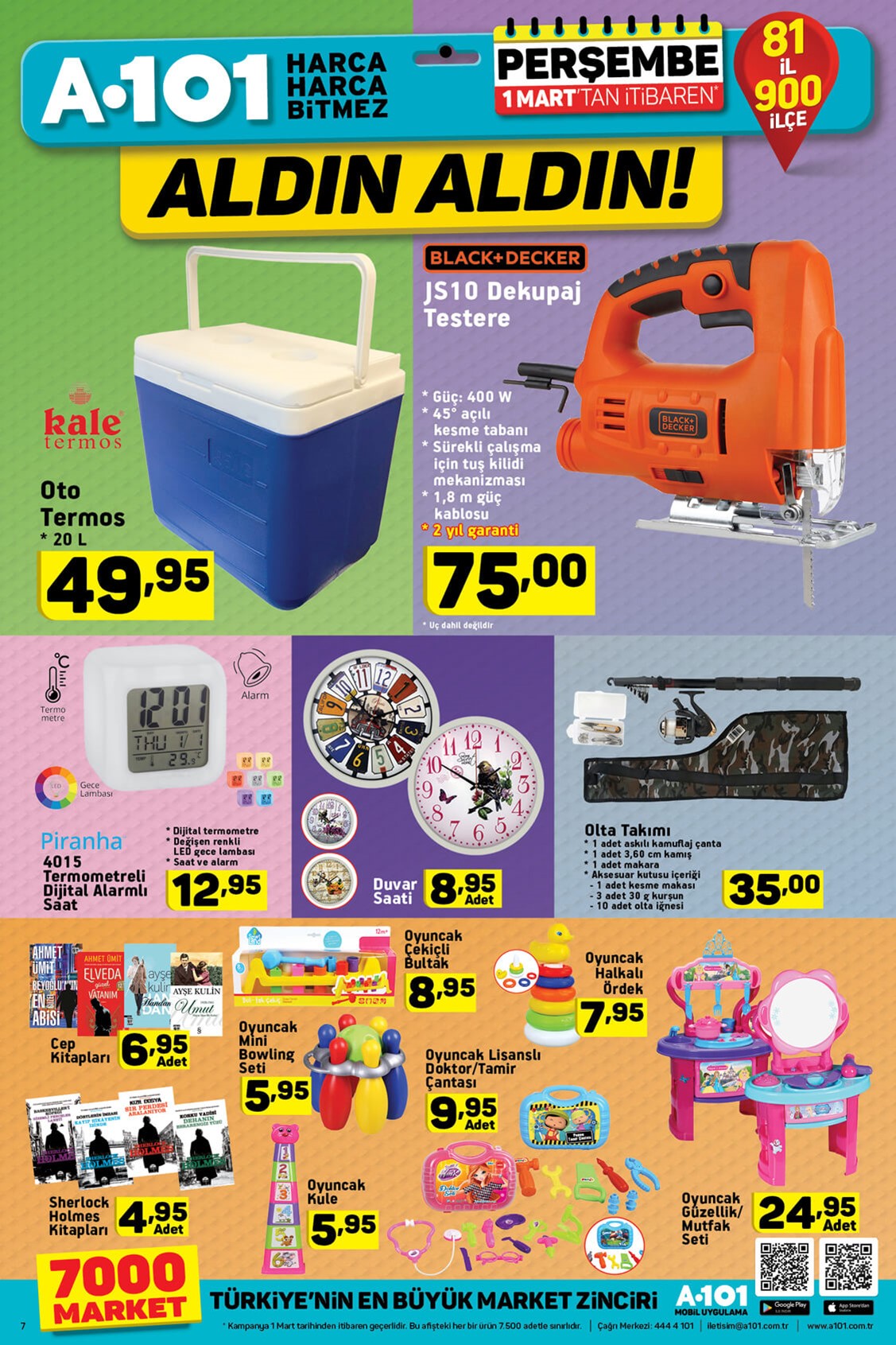 A101 Katalog bu hafta indirimli ürünler 1-2 Mart 2018