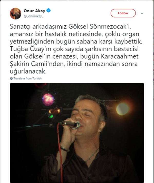 Bestekar Göksel Sönmezocak hayatını kaybetti