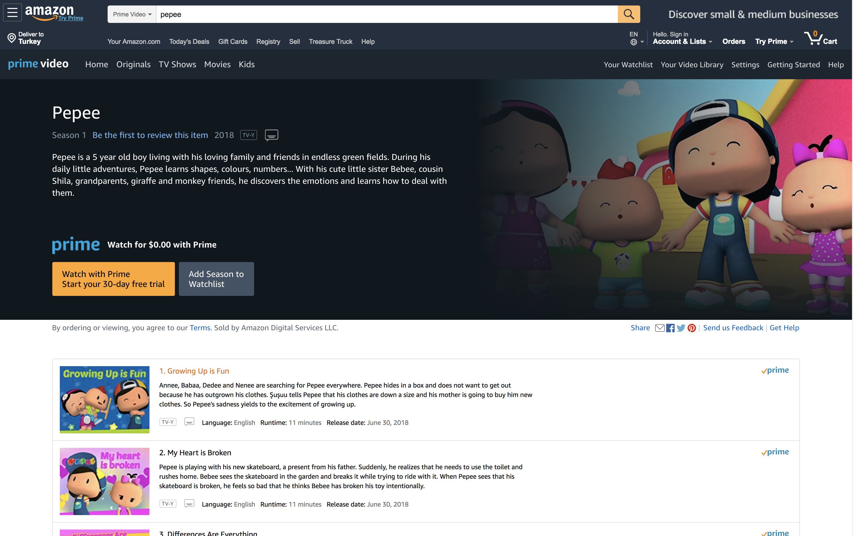 Pepee, Amazon Prime ile dünyaya açılıyor