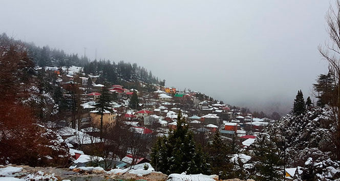 Kızıldağ Yaylası beyaza büründü