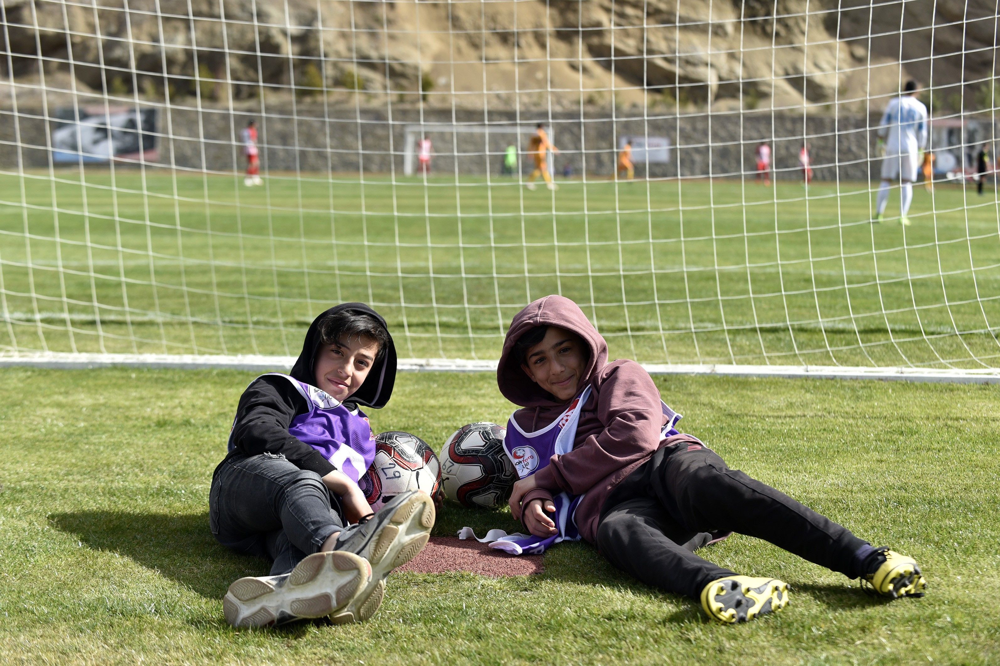 Gümüşhane Yeni Şehir stadında ilginç görüntüler