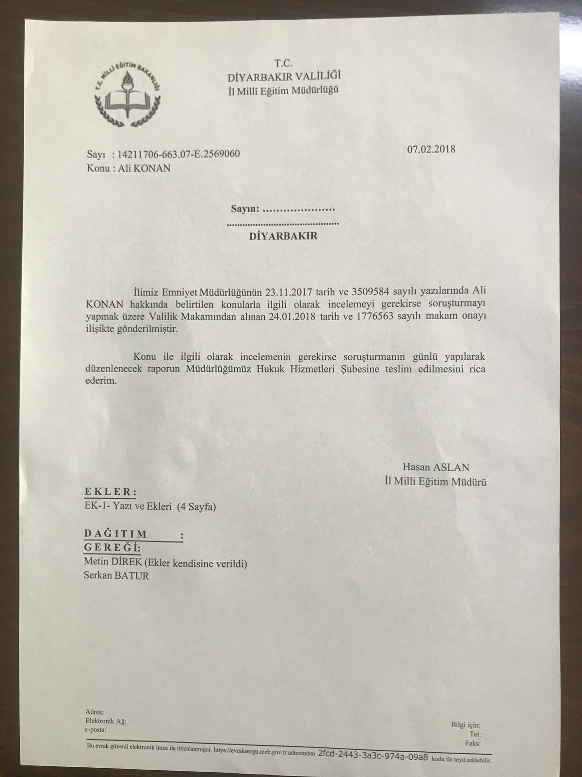 Skandal FETÖ belgesine Bakanlıktan soruşturma