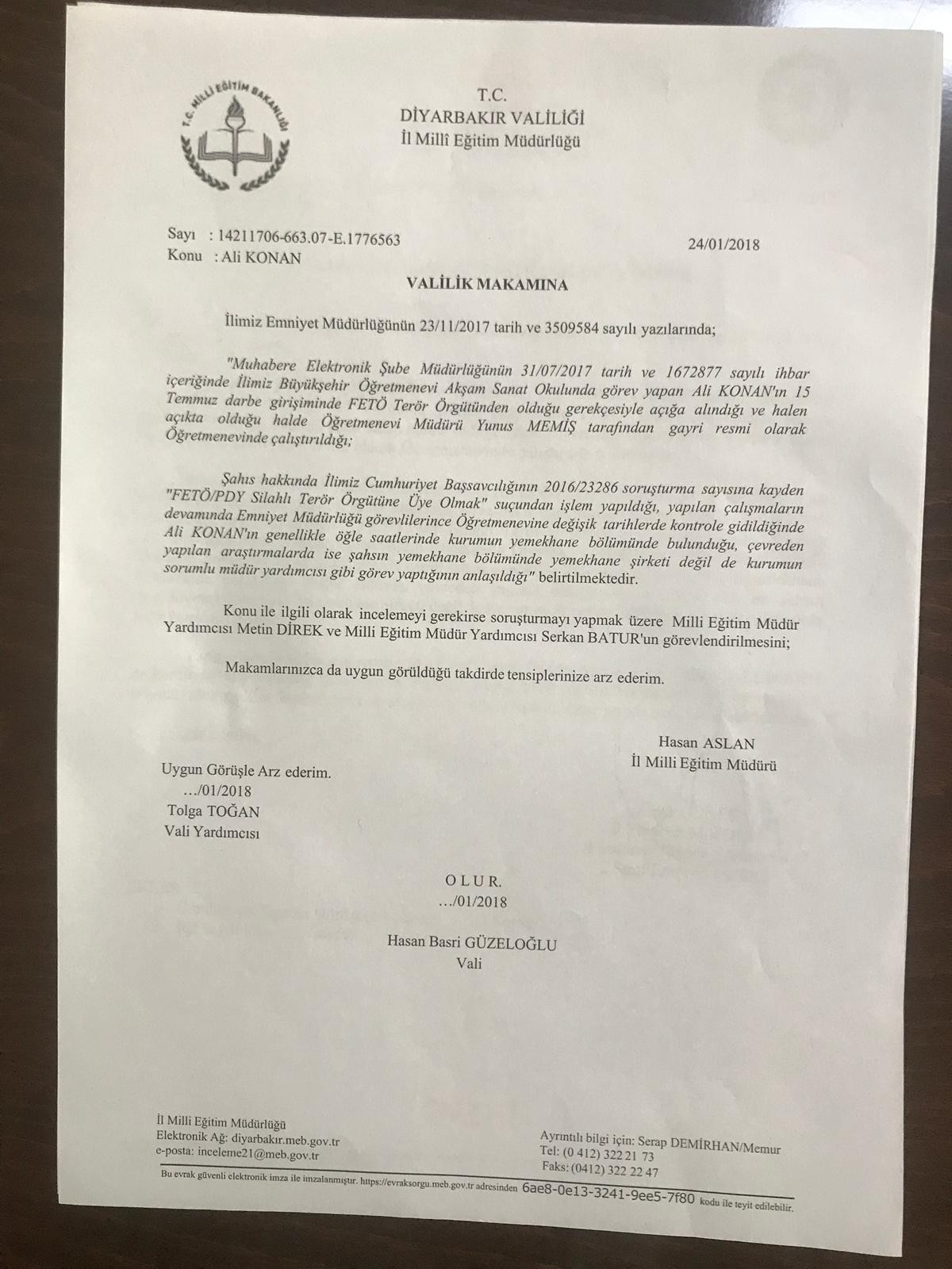 Skandal FETÖ belgesine Bakanlıktan soruşturma