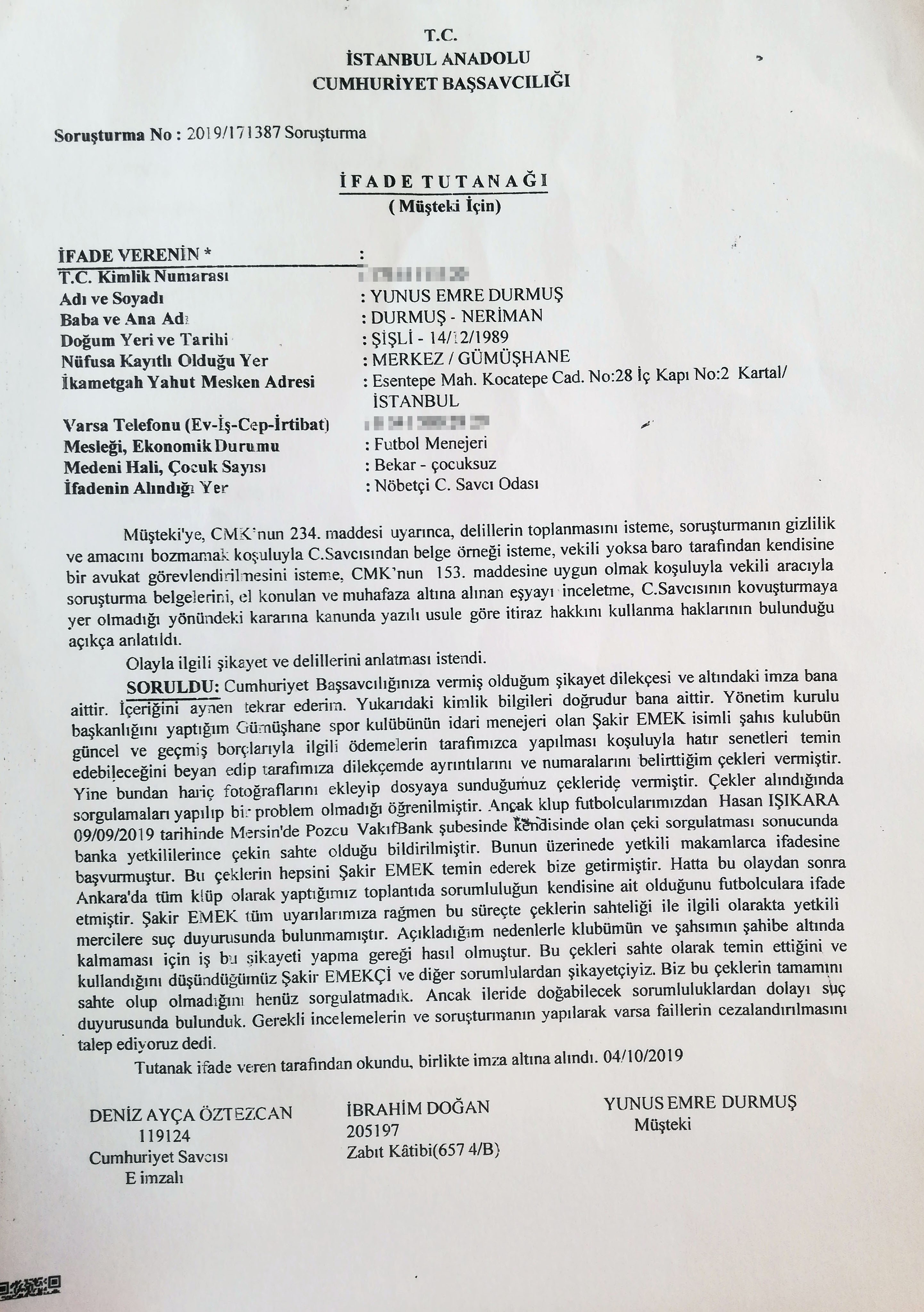 Gümüşhanespor Başkanı Yunus Emre Durmuş: 'Ülkemizin yaşadığı darbe girişimiyle aynı nitelikte bir durum yaşandı'