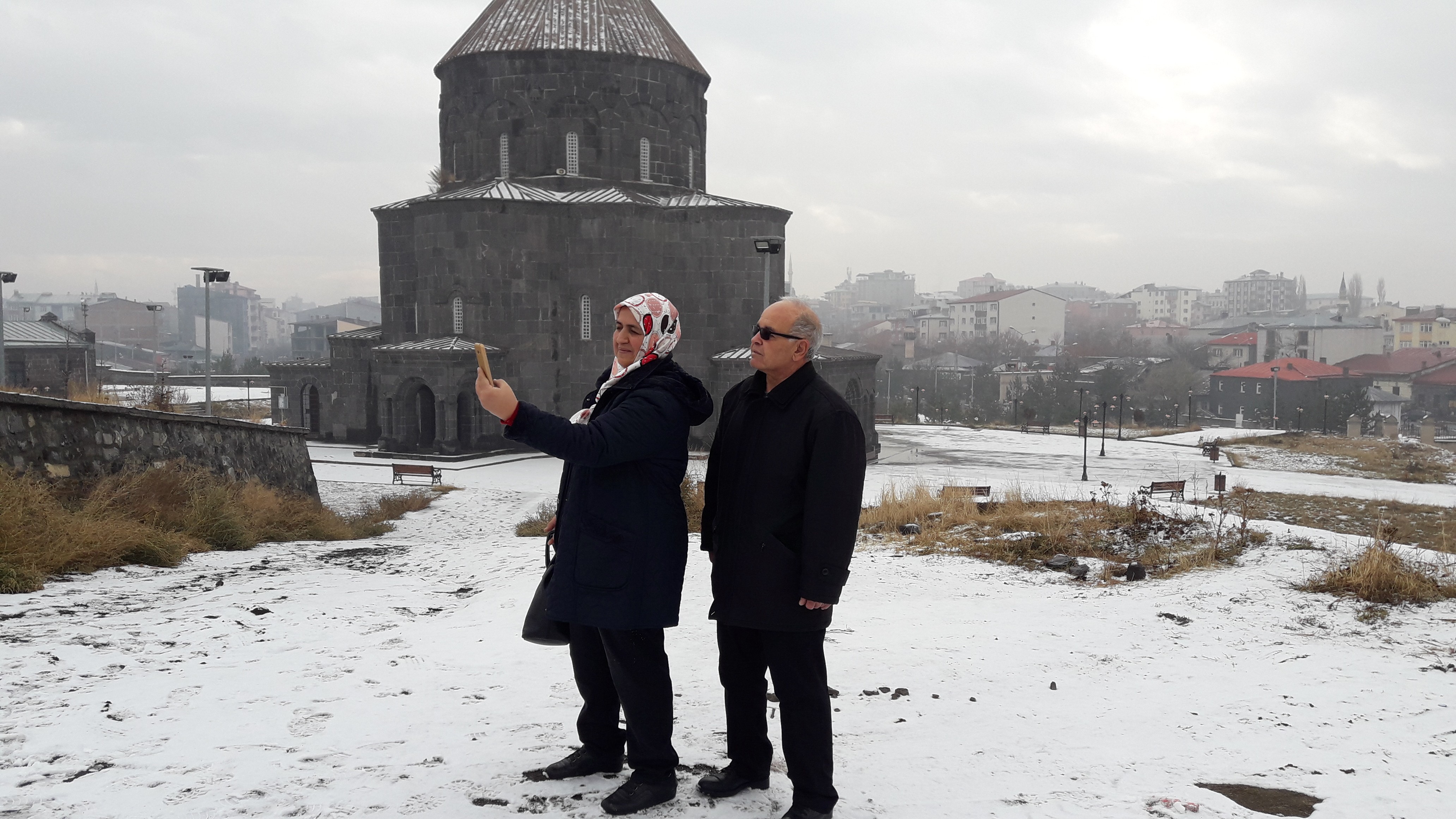 Kars'ta kar manzaraları