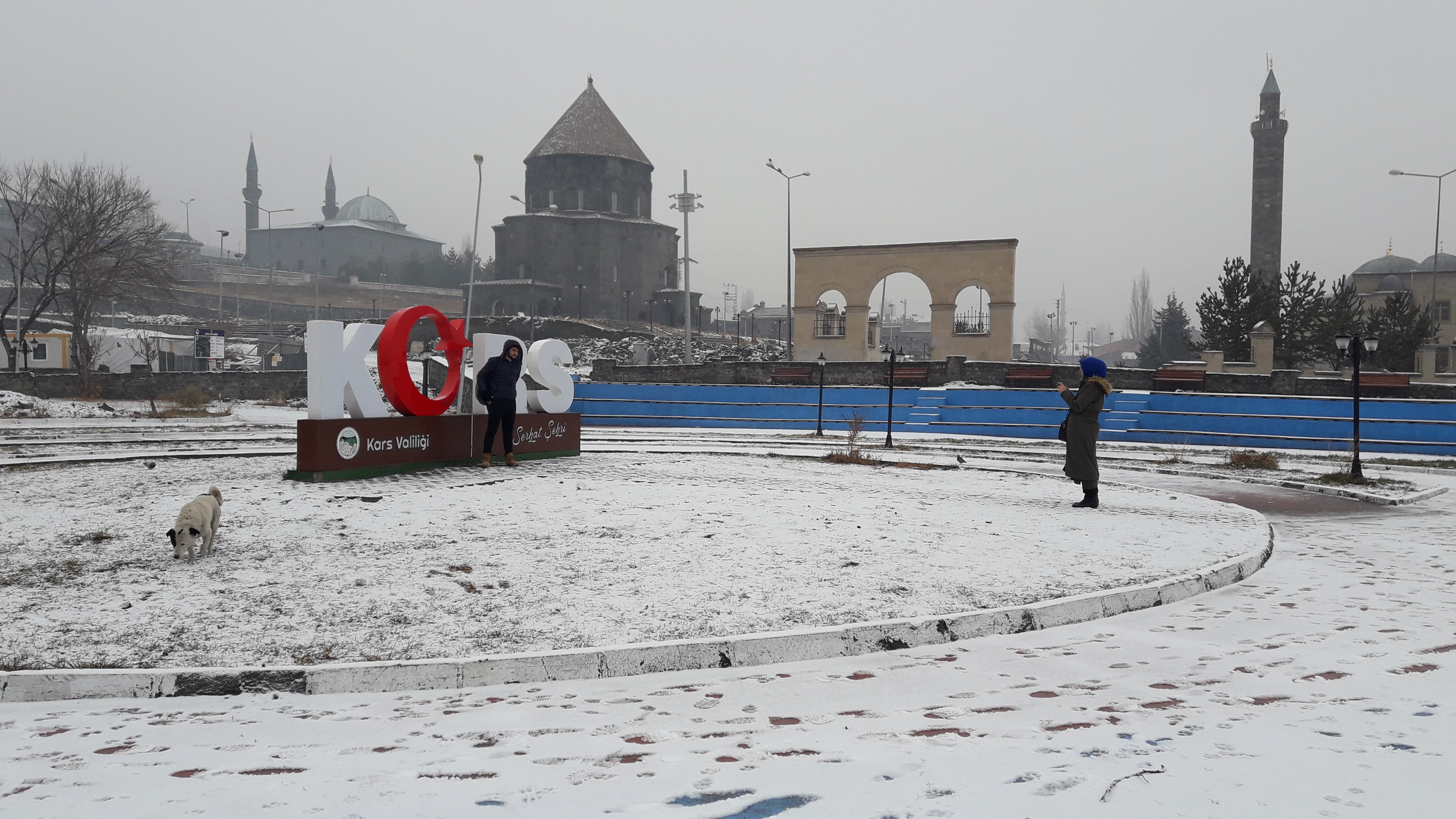 Kars'ta kar manzaraları