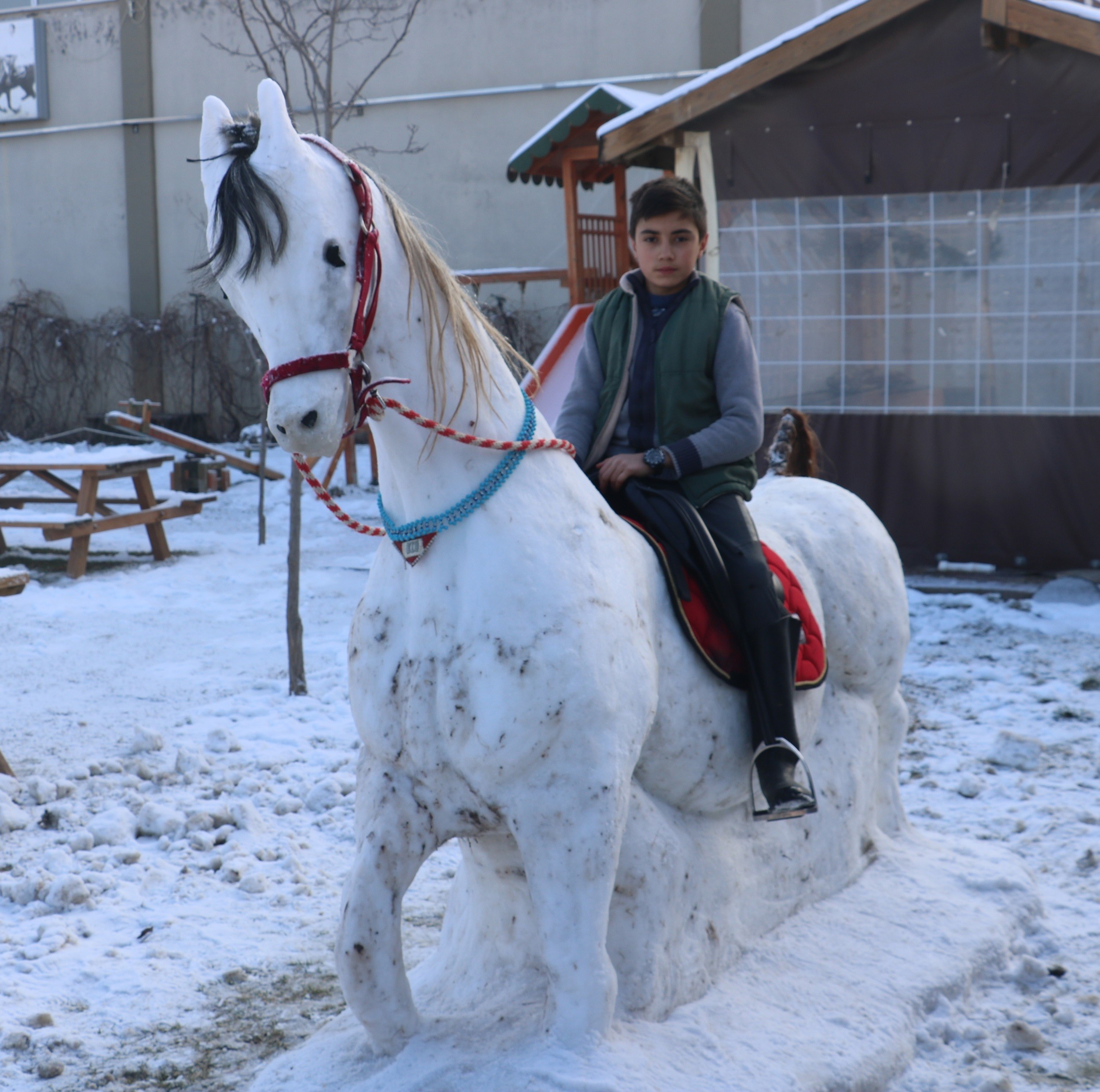 Kar ve soğuğu sanata dönüştürdüler