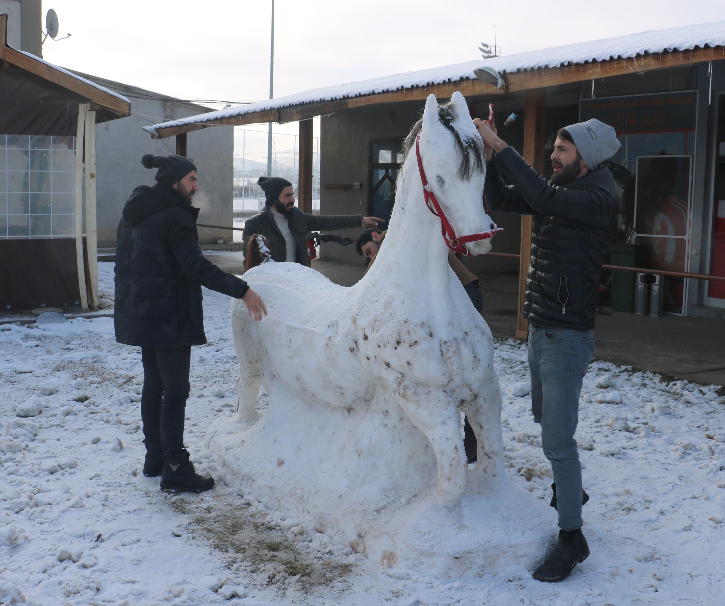 Kar ve soğuğu sanata dönüştürdüler