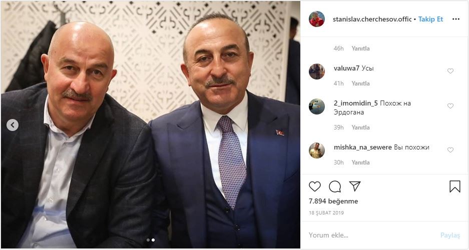 Ruslar, Mevlüt Çavuşoğlu'nu Rusya Milli Teknik Direktörü Çerçesov'a benzetti