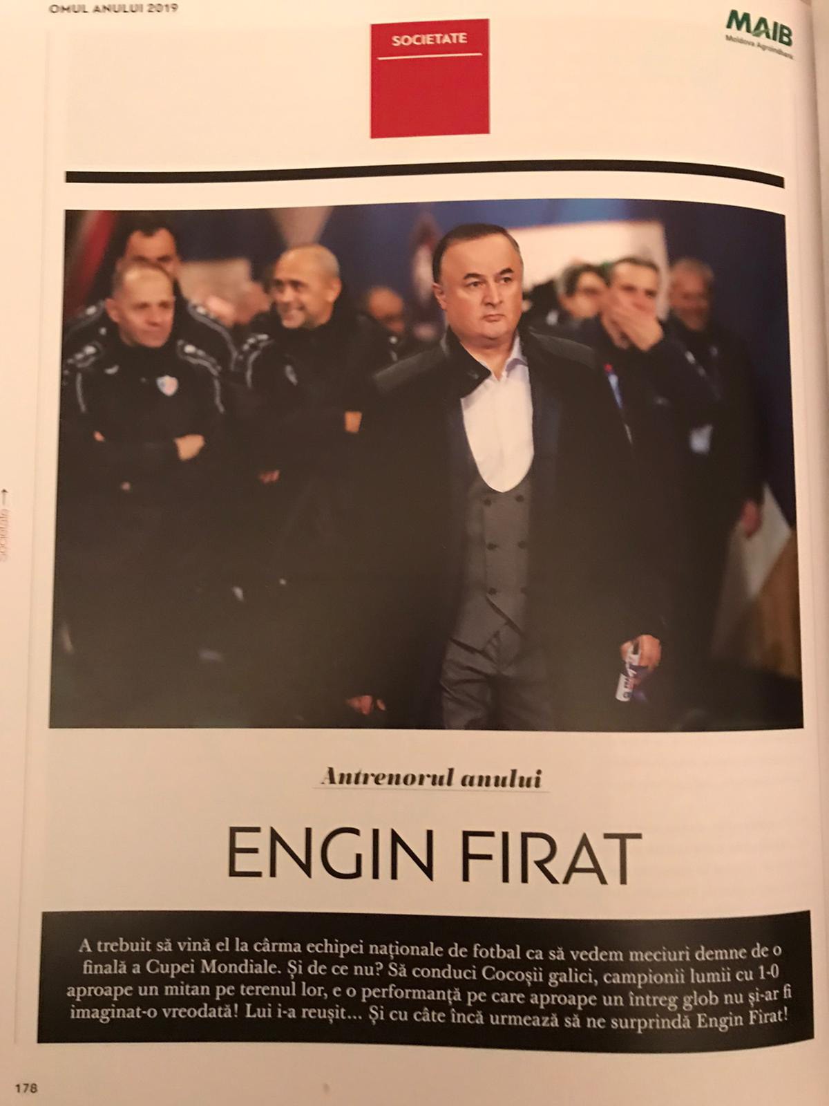 Engin Fırat, Moldova'da yılın teknik direktörü seçildi