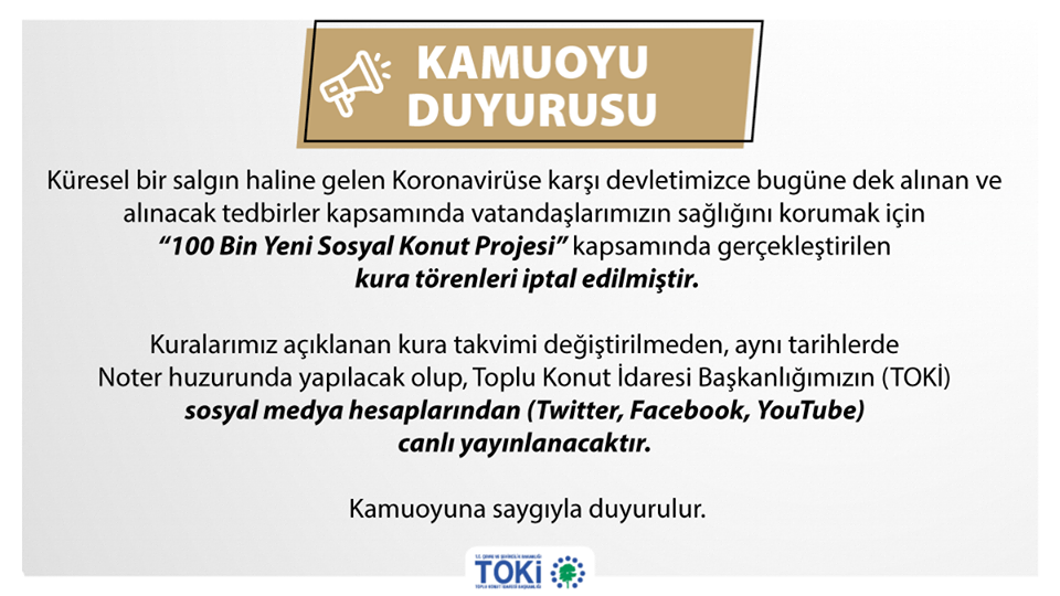 TOKİ Tuzla 3+1 Konut Kura Çekiliş Sonuçları Sorgulama !