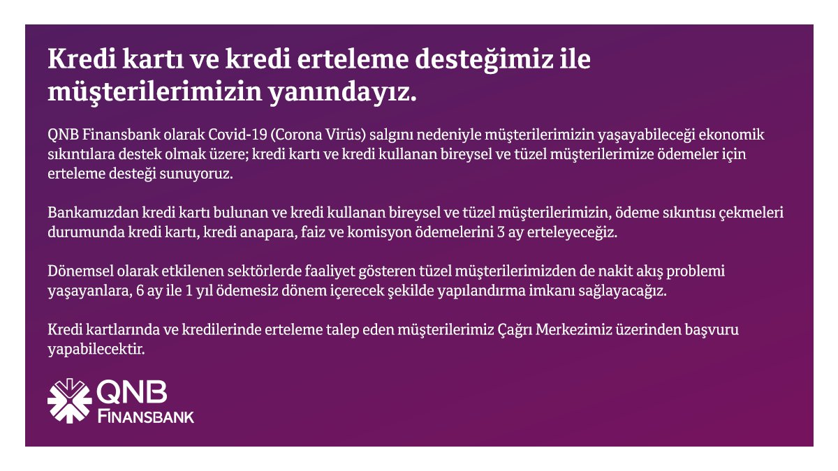 Kredi kartı ve kredi borçları ertelendi mi?| Hangi bankalar krediyi erteledi!